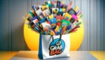 Assorted Dtf Transfer Grab Bag Bursting With Colorful Prints And Designs.