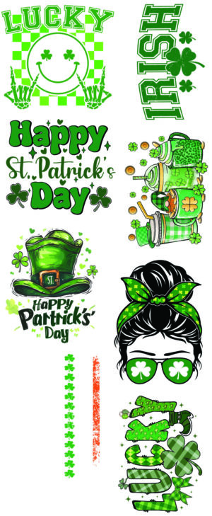 Ready to Press Gang Sheet St Patrick's Day 1