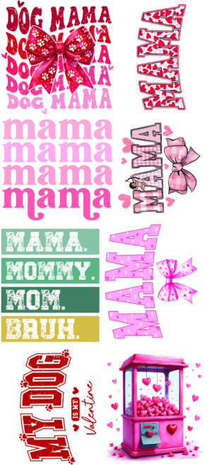 Ready to Press Gang Sheet Mother's Day