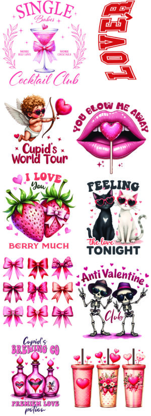Ready to Press Gang Sheet Valentines Day