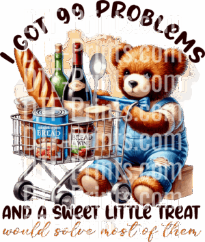 teddy bear DTF transfer