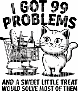 funny cat DTF transfer
