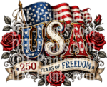 Usa 250 Years Of Freedom American Flag Vintage Patriotic Design With Red Roses 3 Watermark 515Ec7E3 4540 48C7 9B6A B4E9E955A7A6