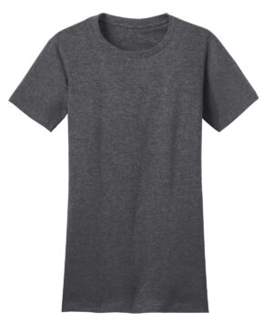 DT5001 District Women's Fitted The Concert Tee, blank, Heathered Charcoal, front