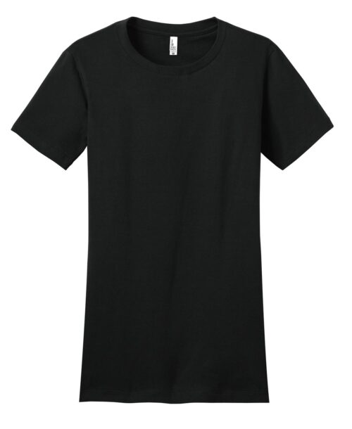 DT5001 District Women's Fitted The Concert Tee, blank, Black, front