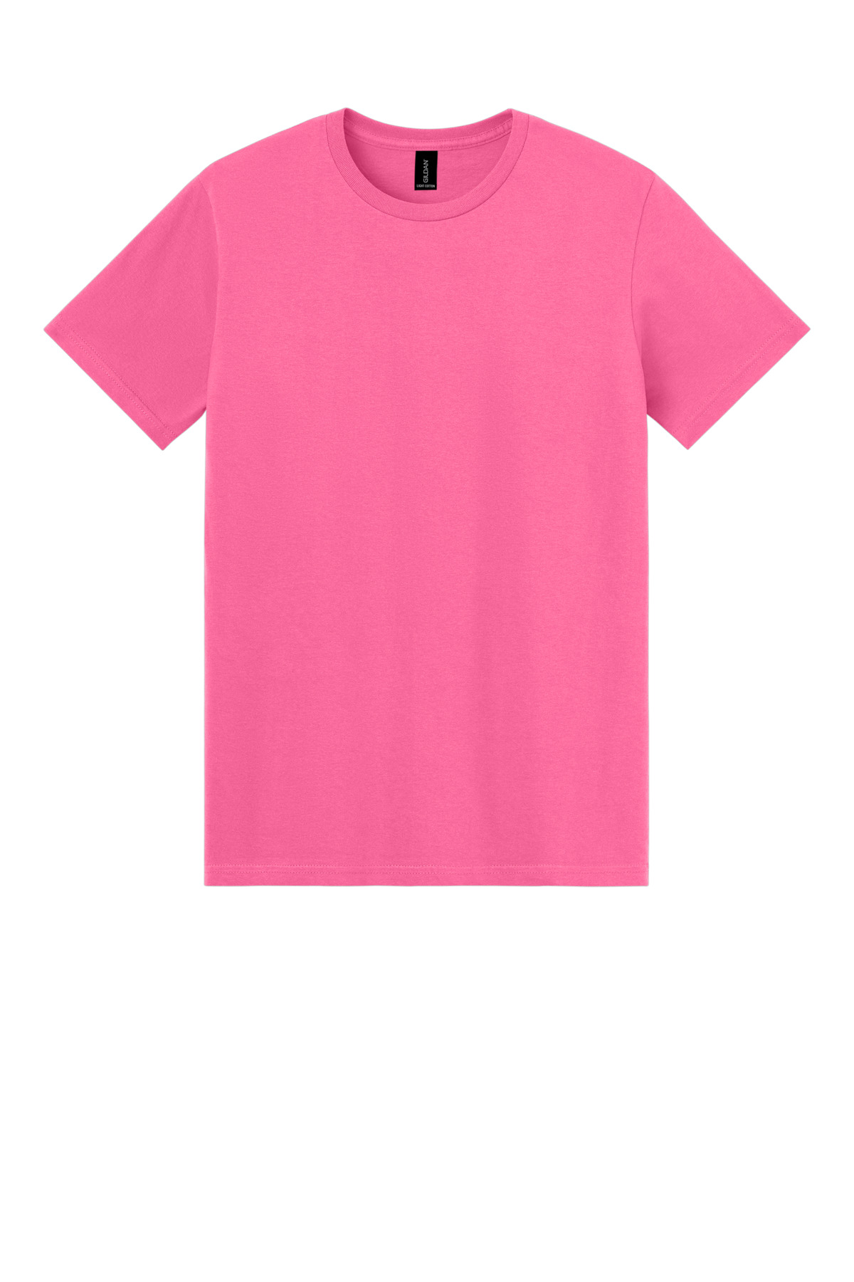 3000 Gildan G300 Light Cotton Tee, Blank, Safety Pink, Front